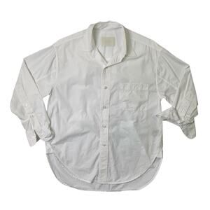 Citizens of Humanity Shirt Mens XS White Cotton High Low Long Sleeve Dress